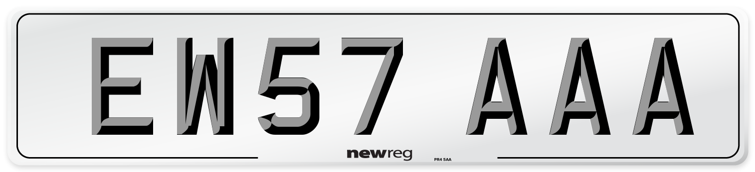 EW57 AAA Number Plate from New Reg